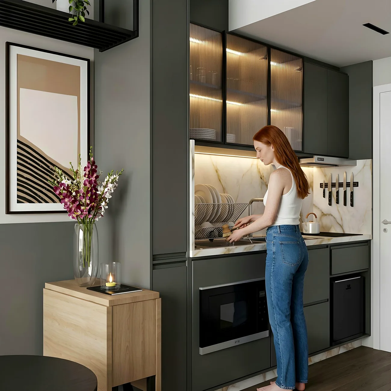 Projeto de cozinha compacta, Quarten Arquitetura